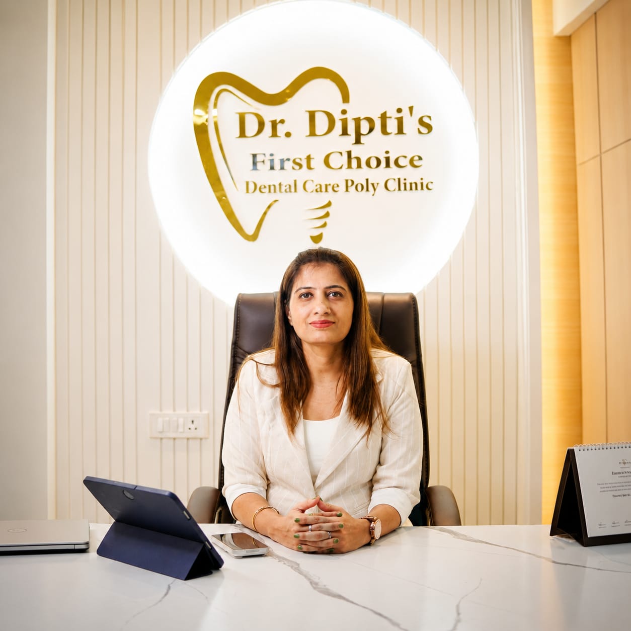 Portrait of Dr. Dipti, dentist at First Choice Dental Clinic, Sarkanda, Bilaspur